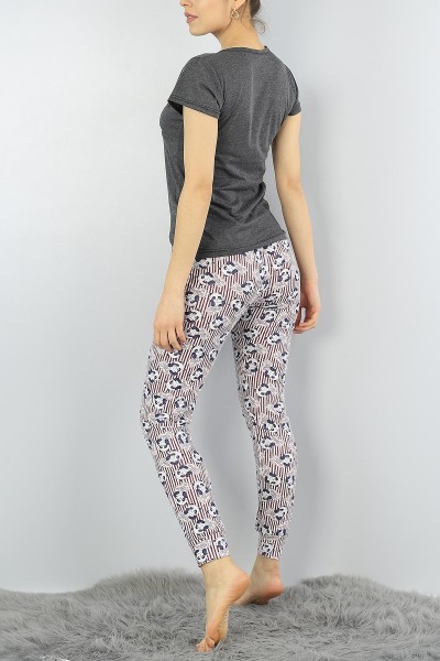 Füme Baskılı Bayan Pijama Takımı 54931