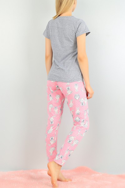 Füme Baskılı Bayan Pijama Takımı 73478