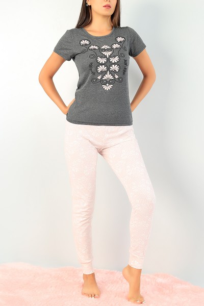 Füme Baskılı Bayan Pijama Takımı 73590