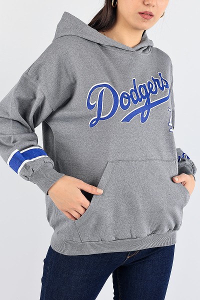 Füme Baskılı İçi Şardonlu Bayan Sweat 88368