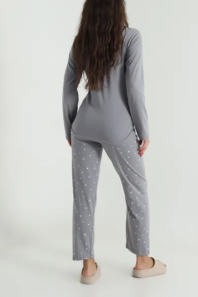 Füme Baskılı Kadın Pijama Takımı 488224
