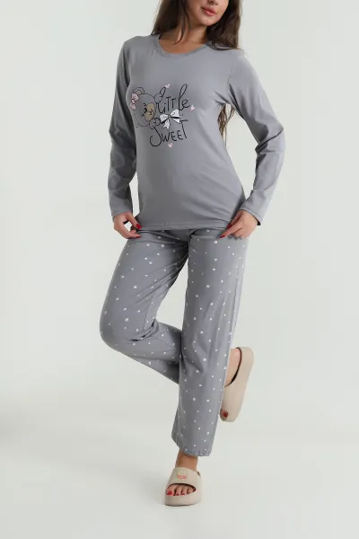 Füme Baskılı Kadın Pijama Takımı 488224
