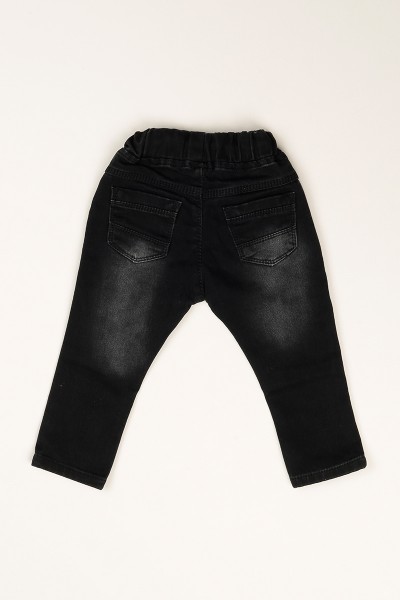 Füme Beli Lastikli Erkek Çocuk Kot Pantolon 77638