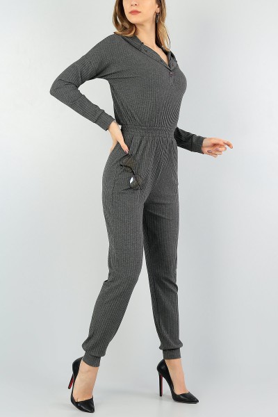Füme Beli Lastikli Fitilli Bayan Tulum 60261