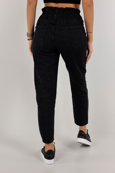 Füme Beli Lastikli Mom Kot Pantolon 134627