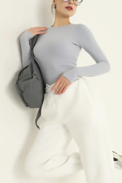 Füme Belize Parmak Geçmeli Badi Bluz 322543