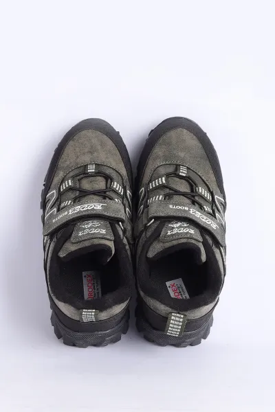 Füme Beyaz  (31-35 Filet) Lastik Aksesuarlı Cırtlı Kaymaz Taban Erkek Çocuk Trekking Bot 319931