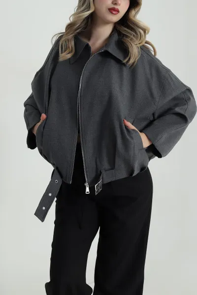 Füme Bezayağı Kadın Bomber Mont 485907
