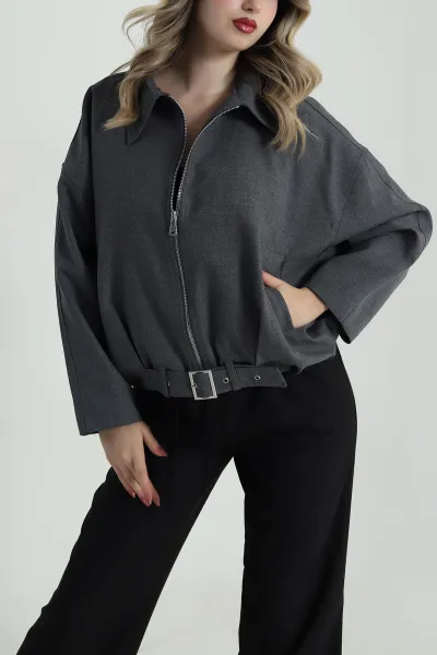 Füme Bezayağı Kadın Bomber Mont 485907