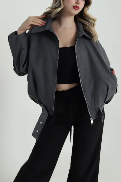 Füme Bezayağı Kadın Bomber Mont 485907