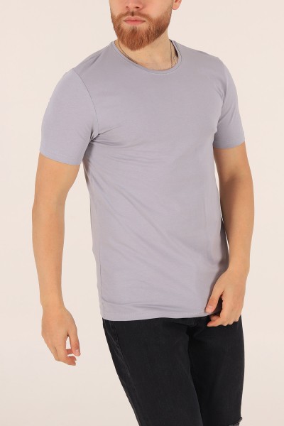 Füme Düz Kesim Basic Erkek Tişört 172958