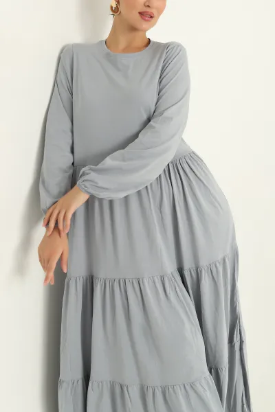 Füme Bisiklet Yaka Süprem Elbise 285649