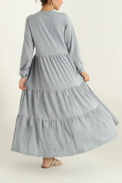 Füme Bisiklet Yaka Süprem Elbise 285649