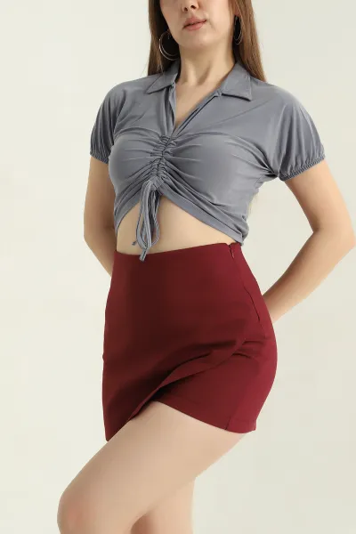 Füme Büzgülü Sandy Kadın Bluz 347018