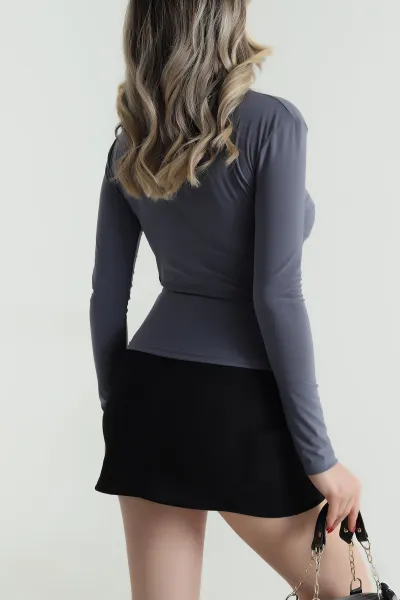 Füme Büzgülü Sandy Kadın Bluz 485003