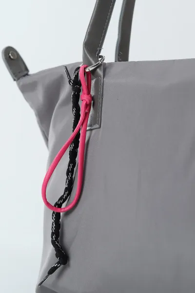 Füme Charm Detaylı Fermuarlı Kadın Omuz Çantası 499232