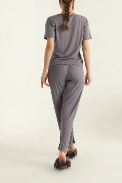 Füme Fitilli Viskon Bayan Pijama Takımı 288972