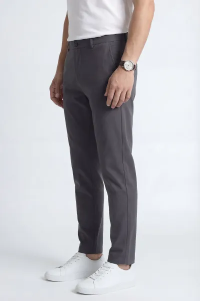 Füme Havuç Kesim Paraşüt Kumaş Erkek Pantolon 449967