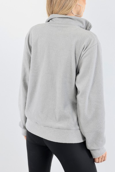 Füme İçi Şardonlu Nakışlı Bayan Sweat 91847