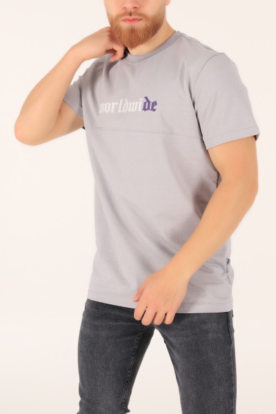 Füme İki İp Oversize Erkek Tişört 163497