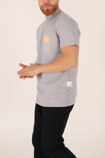 Füme İki İp Oversize Erkek Tişört 163558