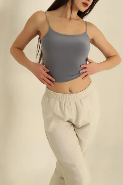 Füme İp Askılı Sandy Bluz 273130
