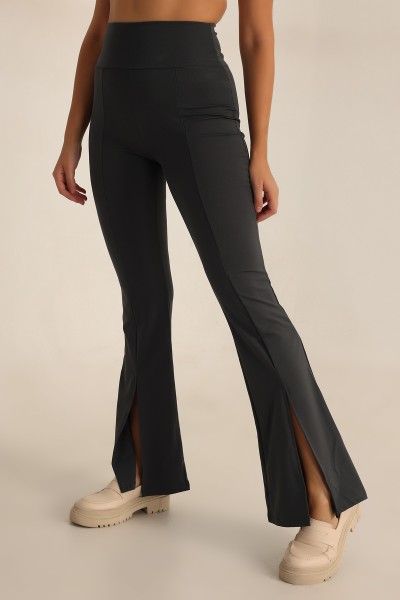Füme İspanyol Paça YIrtmaçlı Bayan Pantalon 198832
