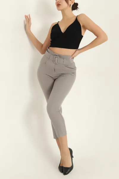 Füme Kemerli Dabıl Bayan Pantolon 322177