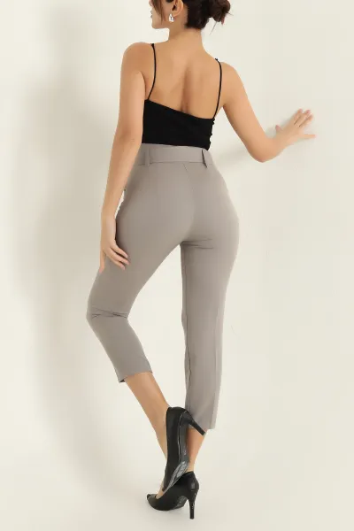 Füme Kemerli Dabıl Bayan Pantolon 322177