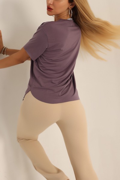 Füme Lazer Kesim Sandy Bluz 195003