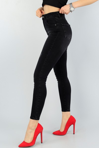 Füme Likralı Bayan Kot Pantolon 57467