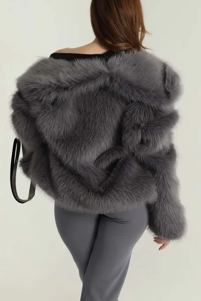 Füme Lolita Kürk Kadın Mont 406847