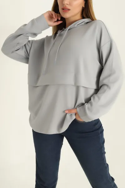 Füme Modal Kumaş Bayan Sweat 304506