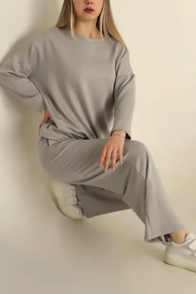 Füme Modal Pantolonlu Bayan İkili Takım 255430