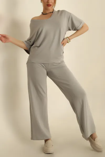 Füme Modal V Yaka Bayan İkili Takım 272369