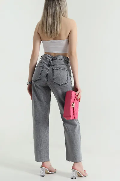 Füme Mom Kadın Kot Pantolon 471815