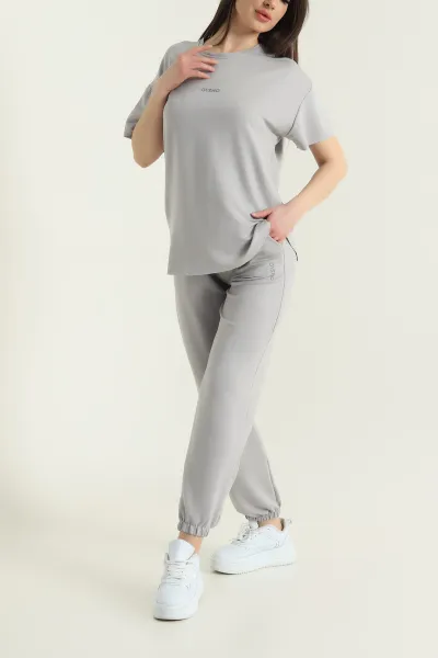 Füme Paça Lastikli Oysho Kumaş Kadın İkili Takım 428911