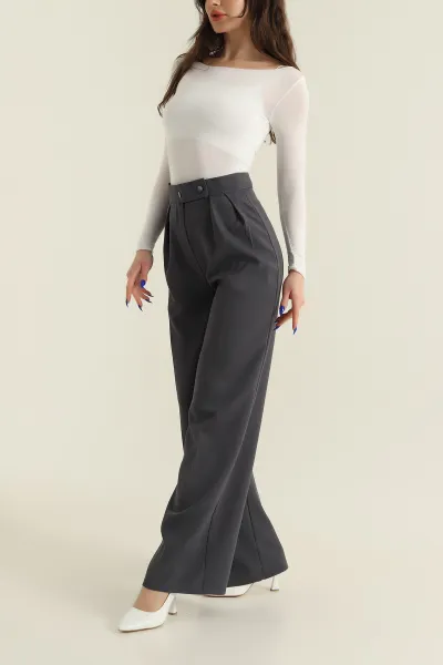 Füme Palazzo Atlas Kadın Pantolon 424958