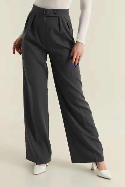 Füme Palazzo Atlas Kadın Pantolon 424958
