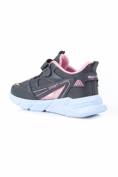 Füme Pembe (31-35 Filet) Cırtlı Lastikli Sport Baskılı Kız  Çocuk Spor Ayakkabı 169063