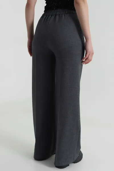 Füme Pileli Cepli Double Kadın Pantolon 486958