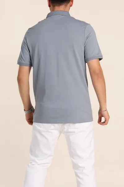 Füme Regular Fit Dokulu Polo Yaka Erkek Tişört 342498