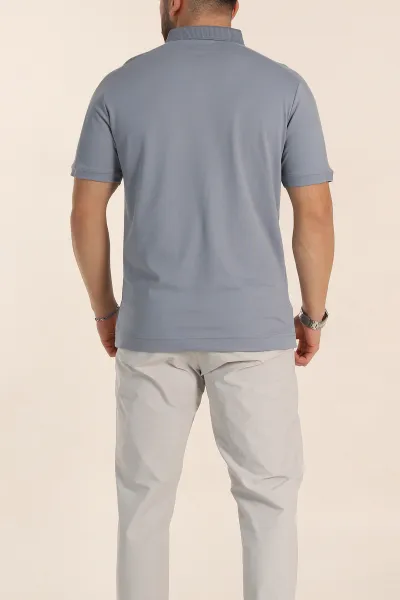 Füme Regular Fit Parçalı Polo Yaka Erkek Tişört 346731