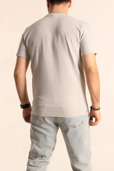 Füme Regular Fit Yazı Detay Erkek Tişört 252181