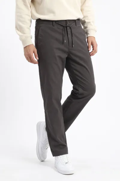 Füme Regular Fit Yeni Sezon Belden Bağlamalı Erkek Pantolon 498406