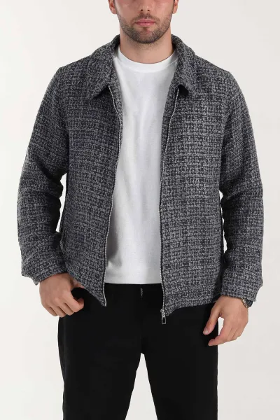 Füme Relaxed Fit Bürümcük Dokulu Kırçıllı Erkek Ceket 400629