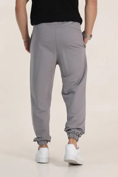 Füme Relaxed Fit İki İp Paça Lastikli Eşofman Altı 347596