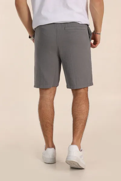 Füme Relaxed Fit Kalın Müslin Keten Erkek Şort 354067