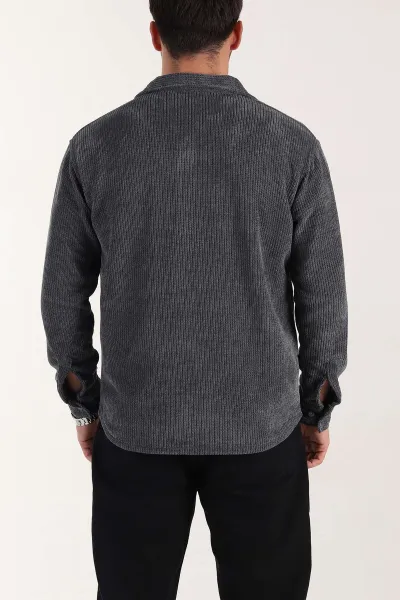 Füme Relaxed Fit Örme Erkek Gömlek 400090