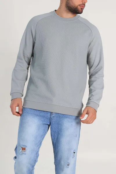 Füme Relaxed Fit Pike Kumaş Reglan Kollu Basic Sweatshirt 317689